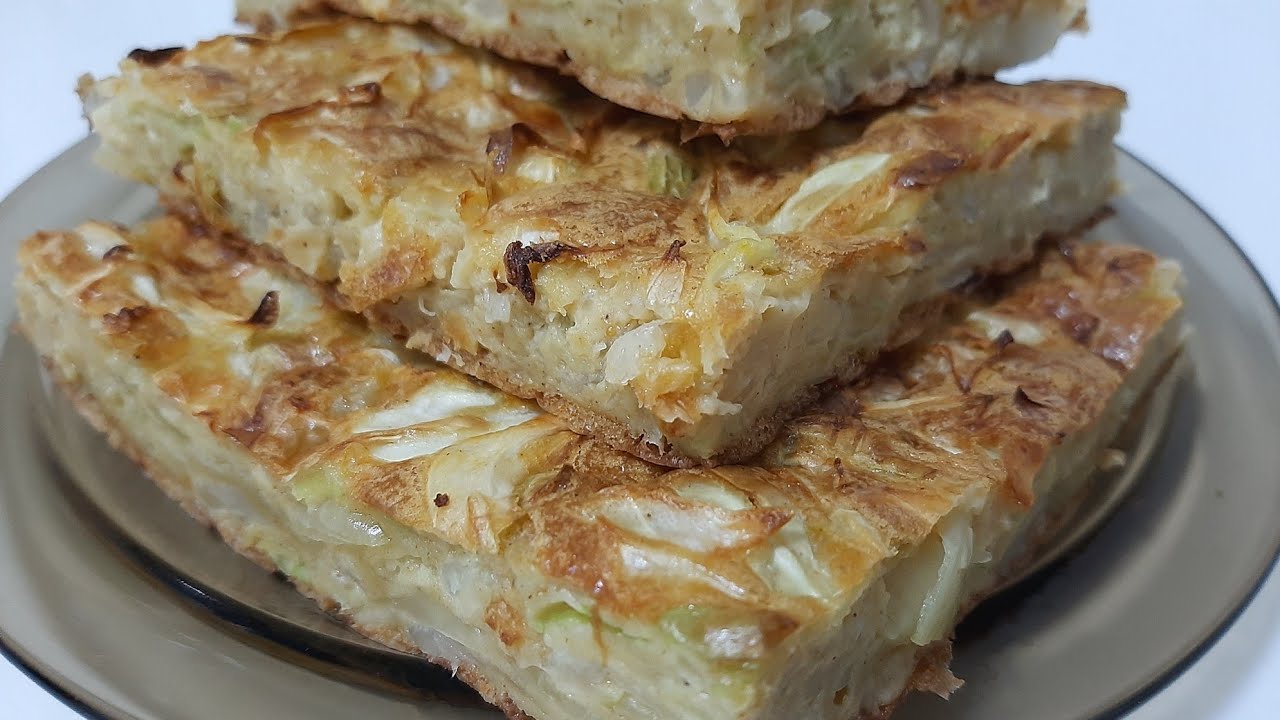 Заливной пирог с капустой 💖 Plăcintă turnată cu varză