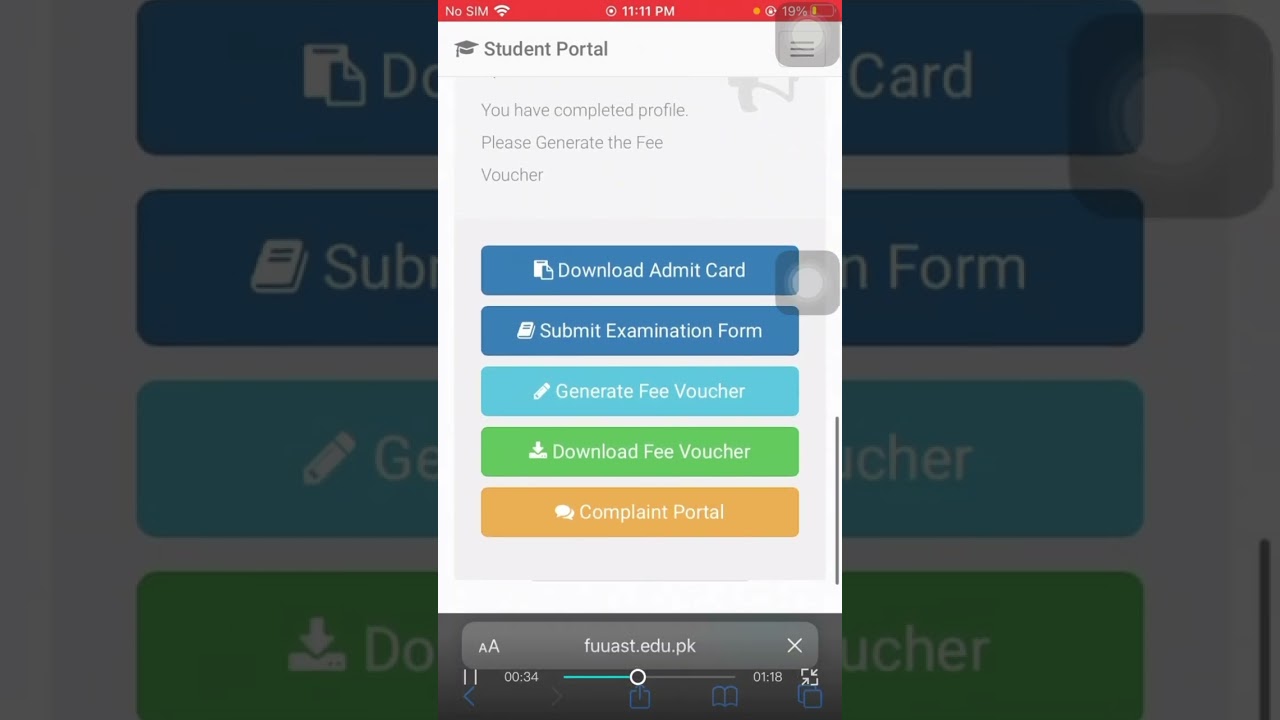 How to Create Consolidated Marksheet Fee Voucher | FUUAST