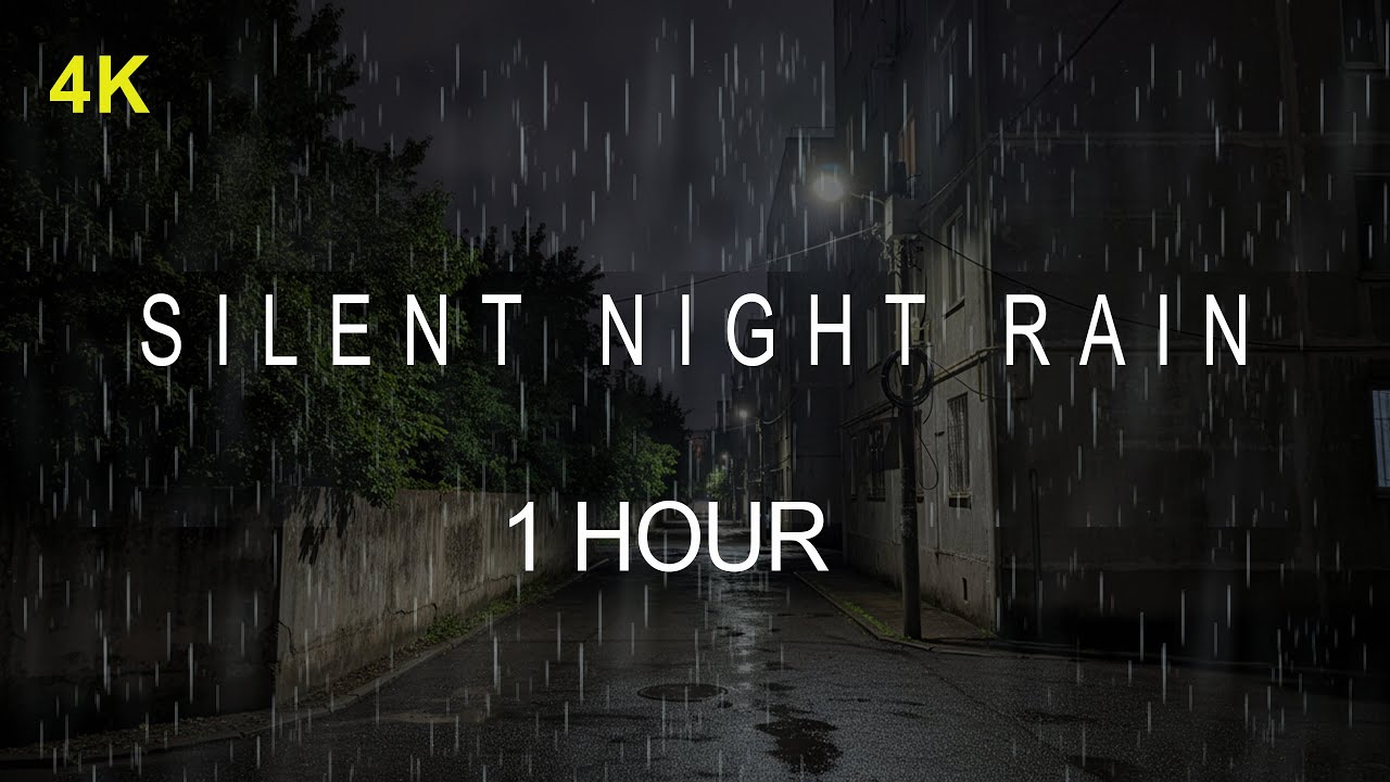 ⛈️ Night Rain Ambience | Screen Off, Sleep On | 1 Hour