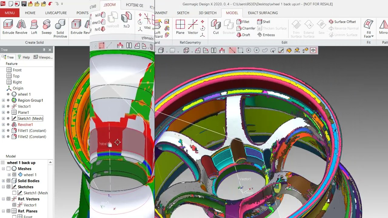 3D Scanning Car Rim to CAD with Geomagic Design X with Rapid Scan 3D
