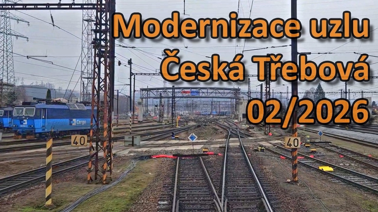 CabView Modernizace žel. uzlu Česká Třebová - průjezd po nové „jižní spojovací“ k. 97, 02/2026