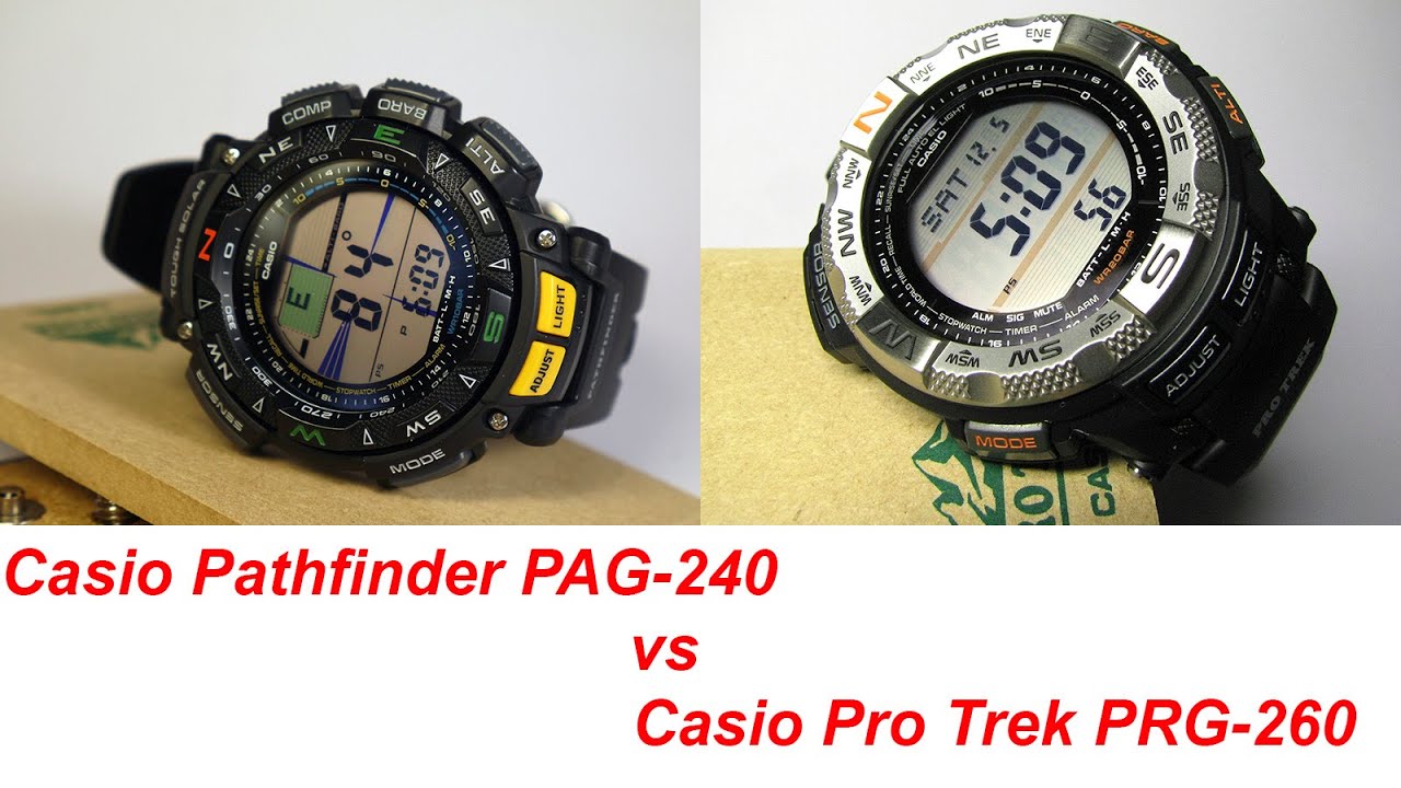 Casio Pathfinder PAG 240 vs Casio Pro Trek PRG 260