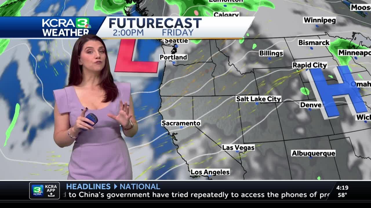 Northern California forecast: Warmer afternoon and more Sierra storms