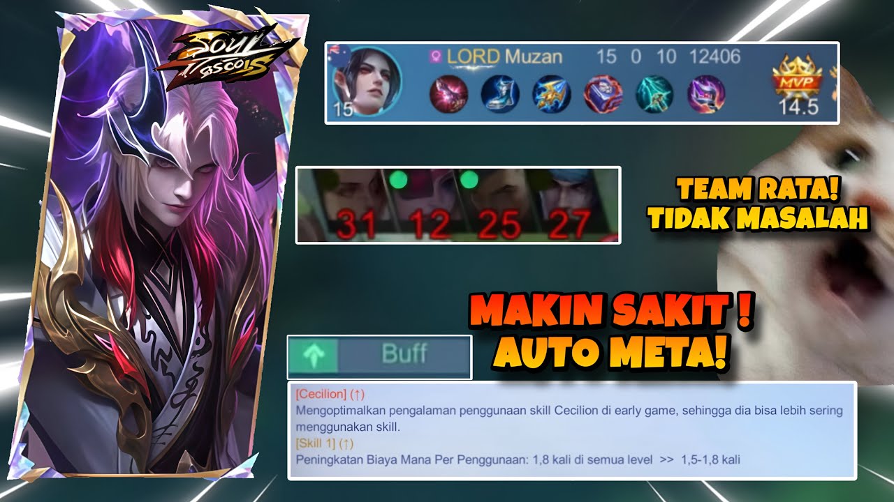 AUTO LANGGANAN PICK!! CECILION BUFF MAKIN MENGERIKAN COBAIN PAKE BUILD INI DIJAMIN BRUTAL | MLBB