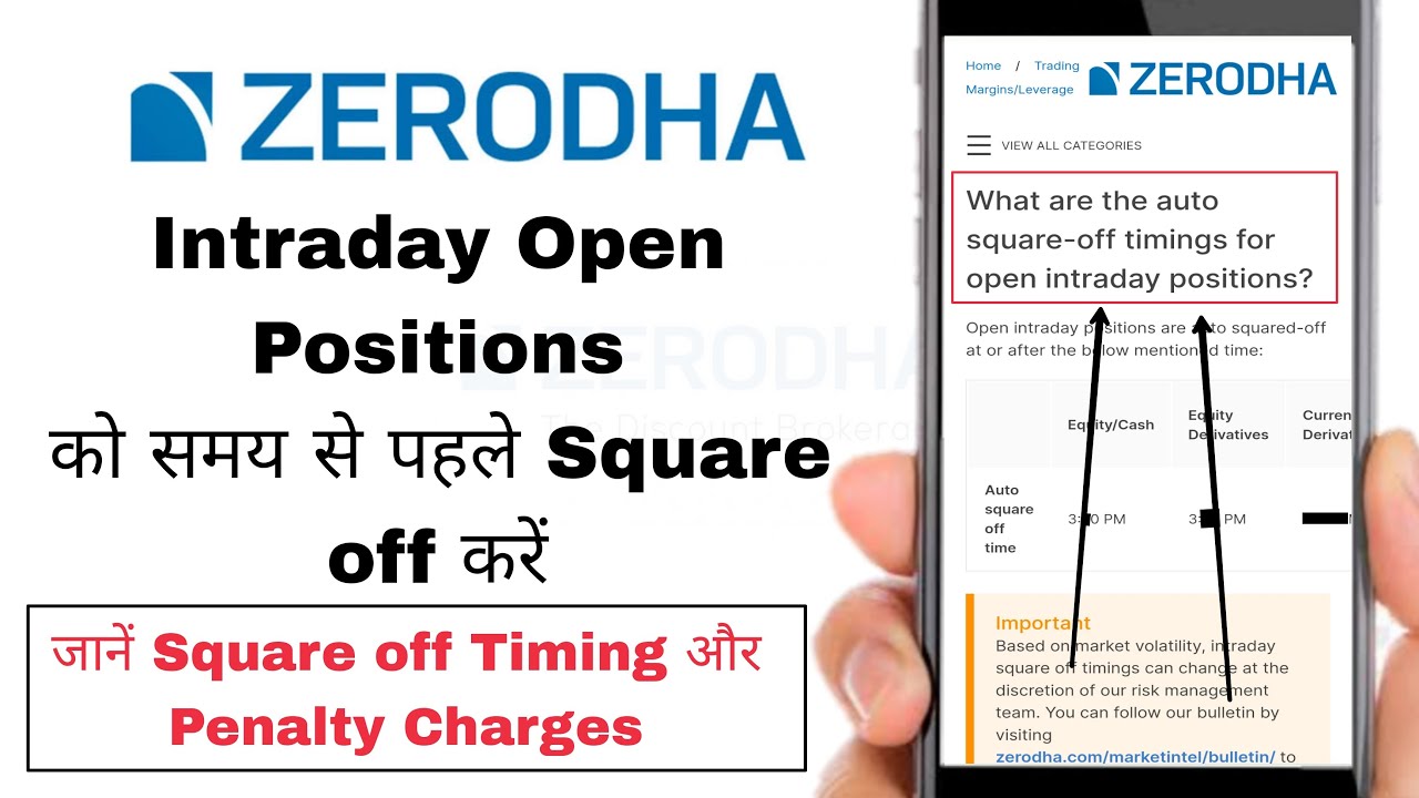 Zerodha Intraday Open Position Square off Timing and Penalty Charges 2022 | Zerodha Intraday Trading