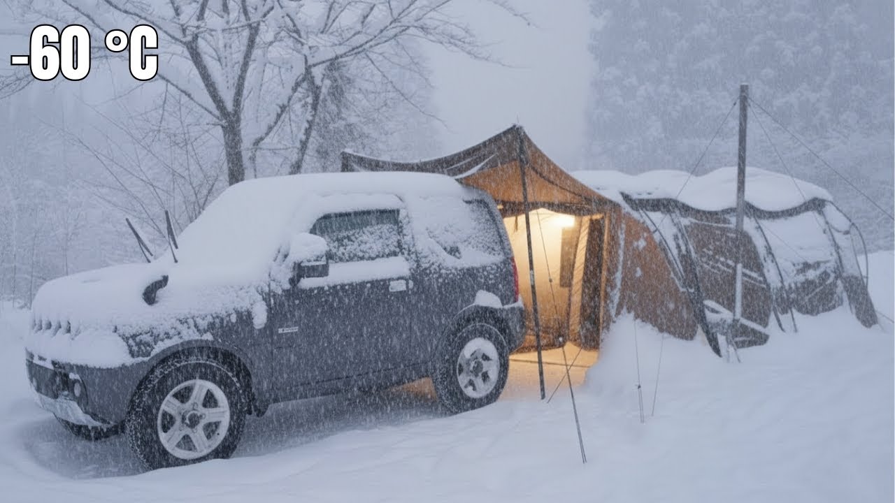 My Tent Nearly Froze Solid in a Sudden Blizzard | Extreme Off Grid Winter Life