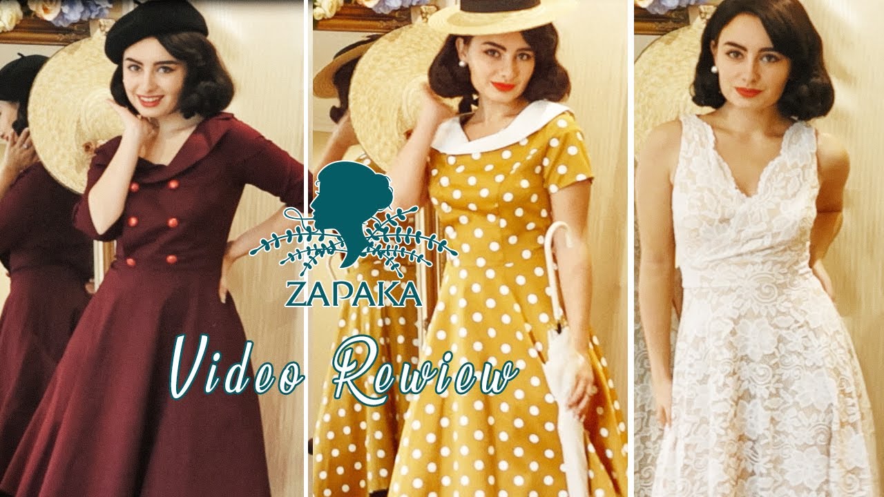 HUGE ZAPAKA VINTAGE DRESSES TRY-ON HAUL | Affordable & Trendy Retro 50s Dresses