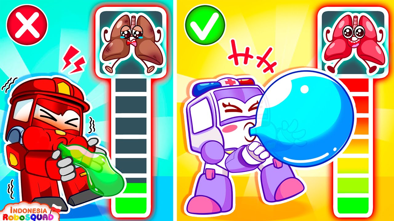 OMG! Bernapas Salah Bisa Bahaya! 😱💨 Cara Bernapas Sehat untuk Anak | RoboSquad Kartun Kids