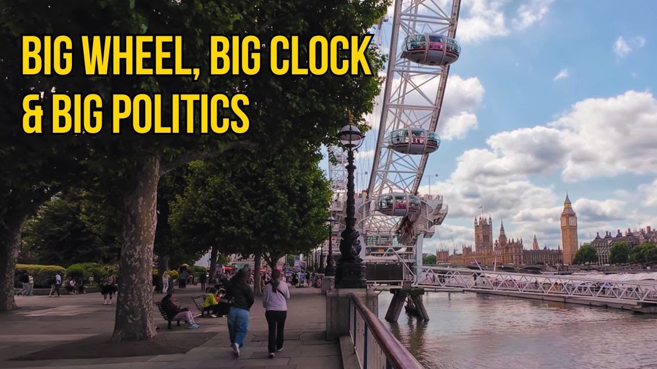 London's Tourist Trail: Waterloo to Westminster | London Eye & Big Ben Walk 