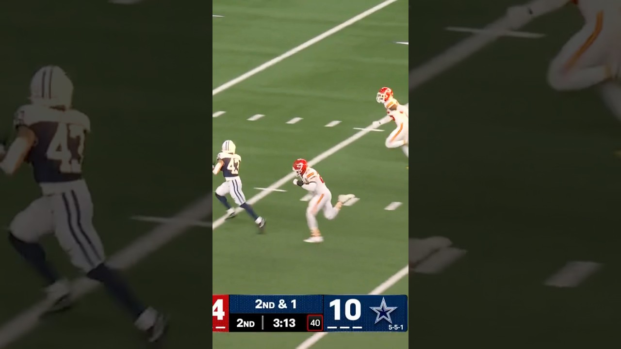 Malik Davis turn on the BURNERS for a 43 yard TOUCHDOWN Cowboys vs chiefs 