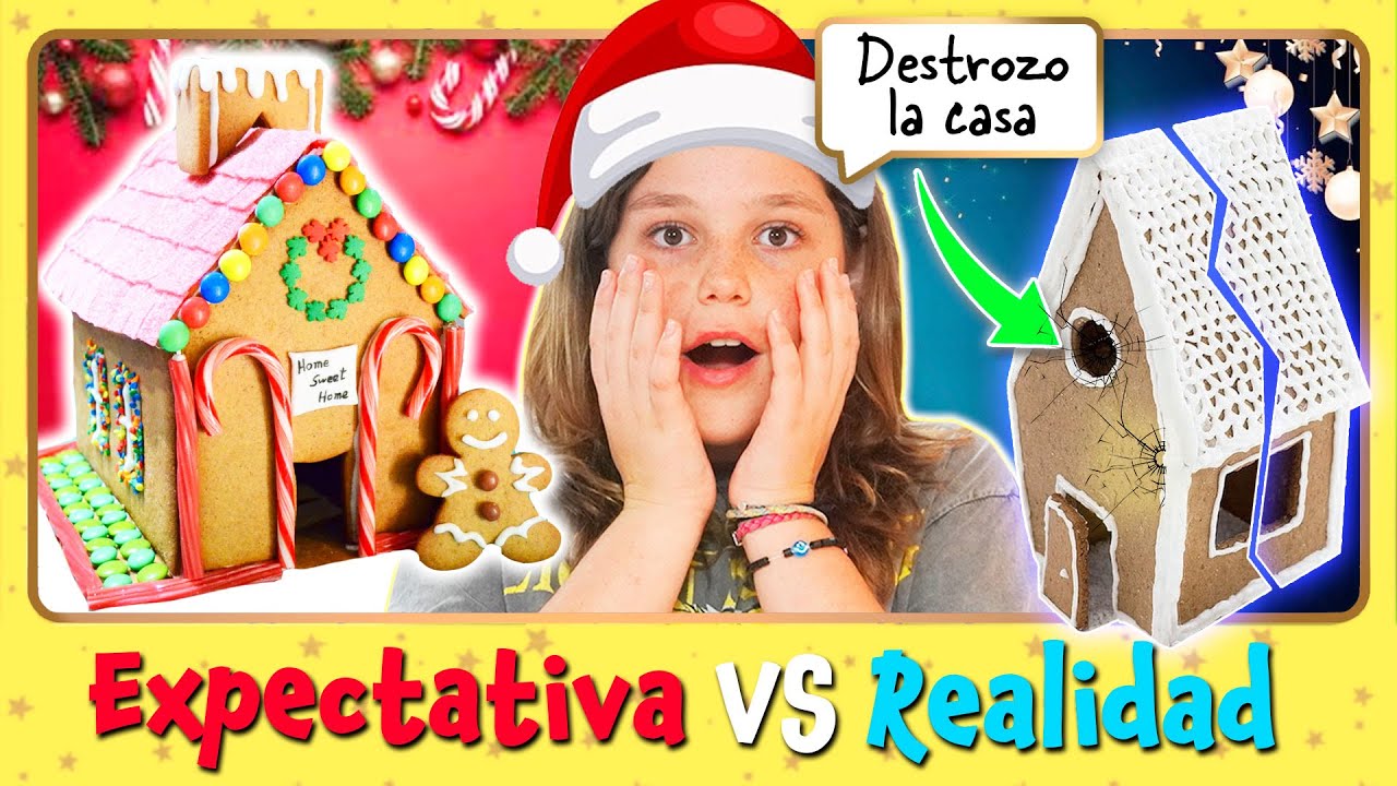 🎄 EXPECTATIVA VS REALIDAD de CASA de JENGIBRE por NAVIDAD 🎅 Gingerbread House CHALLENGE