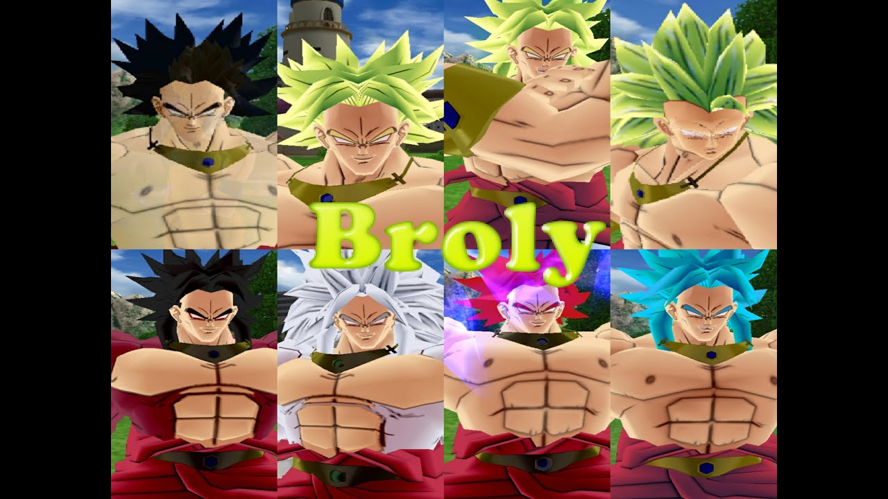 Broly all form (HQ)|Dragon Ball Z Budokai Tenkaichi 3
