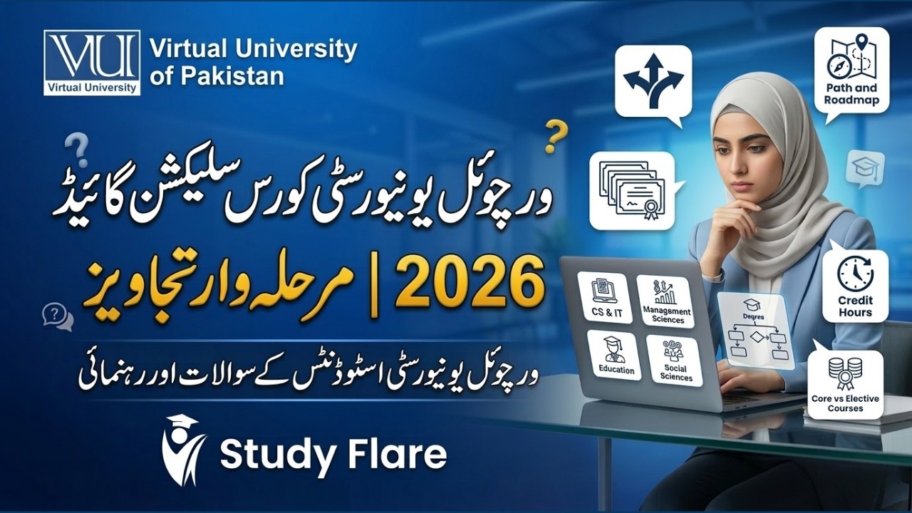 Virtual University Course Selection Guide 2026 | Step by Step Tips