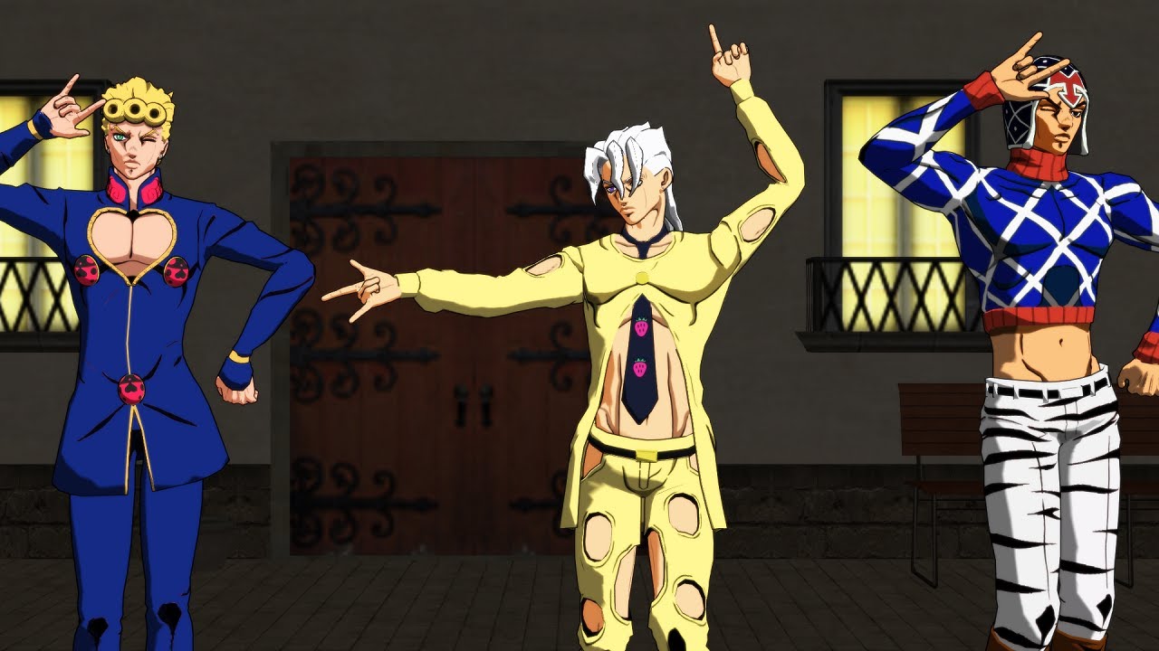【#ジョジョMMD】ジョルノ、ミスタ、フーゴでナイト・オブ・ゲッダン【5部】