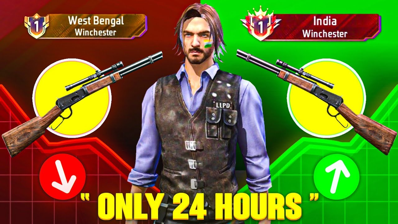 Pushing Top 1 Title in - ( WINCHESTER)💀🔥| in Only 24 HOURS 🥵 | Ep-02 : Garena free fire