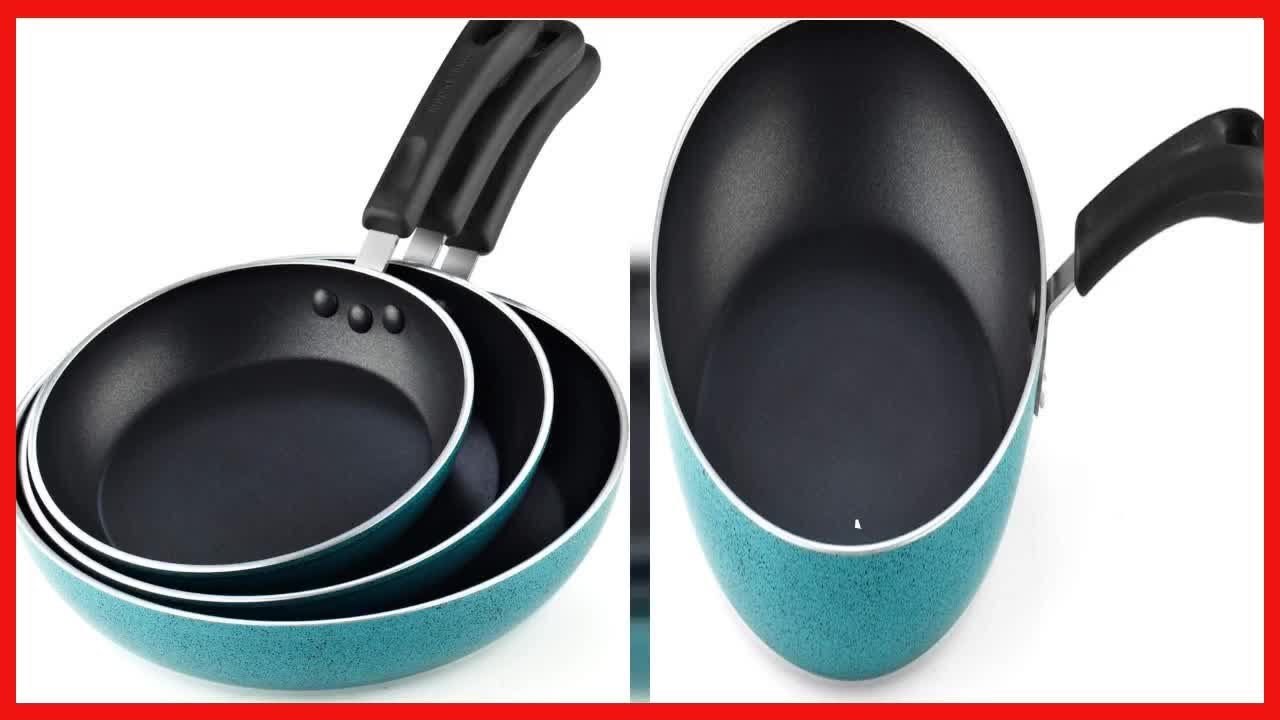Набор из 3 антипригарных сковородок Cook N Home: надежный, прочный и простой в использовании.