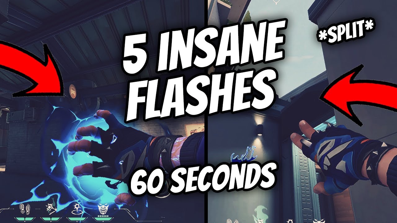 5 INSANE Yoru Flashes in 60 SECONDS (Split Flashes) | Valorant Agent Guide #Shorts