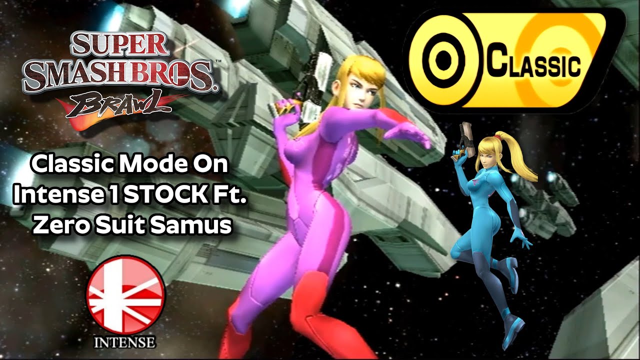 Super Smash Bros. Brawl 1 Stock Classic Mode Intense Ft. Zero Suit Samus (1 Stock Completed!)