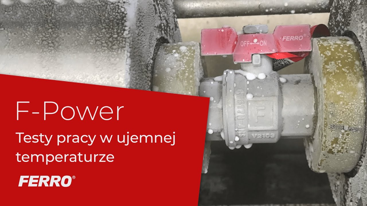 Test pracy zaworu kulowego F-Power w warunkach ujemnej temperatury medium | FERRO GROUP