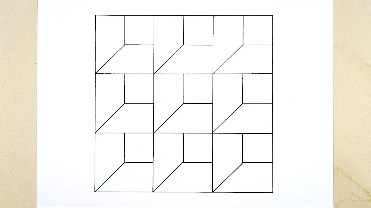 Geometric Line Art in Square | Square Up Your Drawing Skills with Geometric Patterns with @learnart