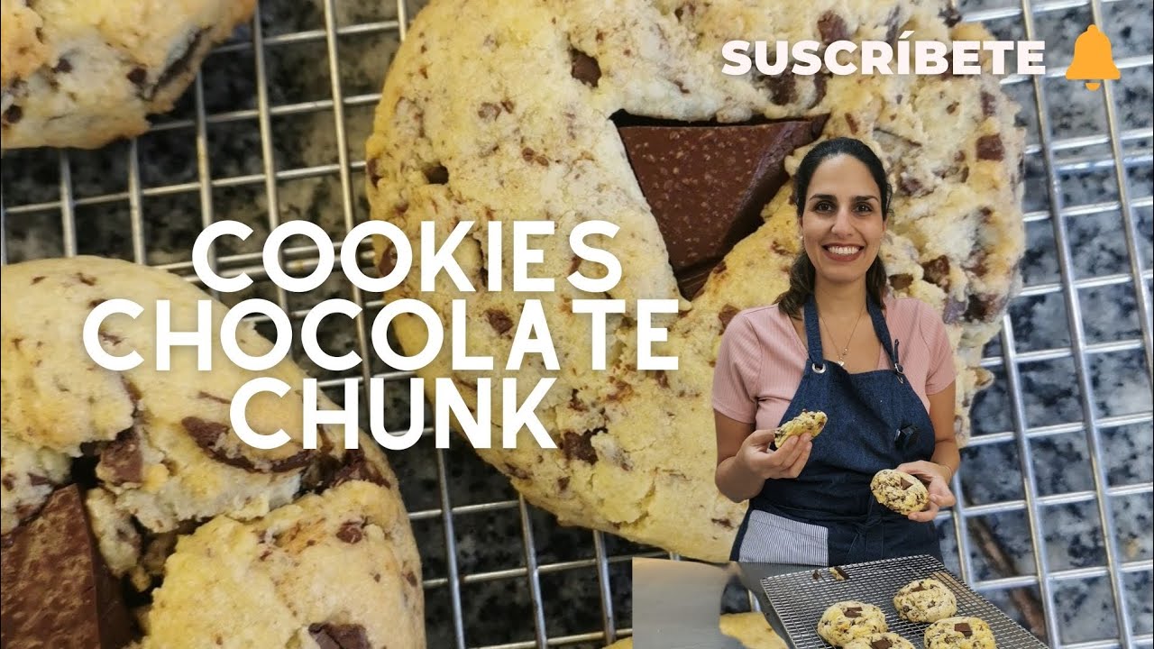 ¡COOKIES CHOCOLATE CHUNK! Deliciosas, crocantitas por fuera y gorditas- Sandra Jarufe Pastelería