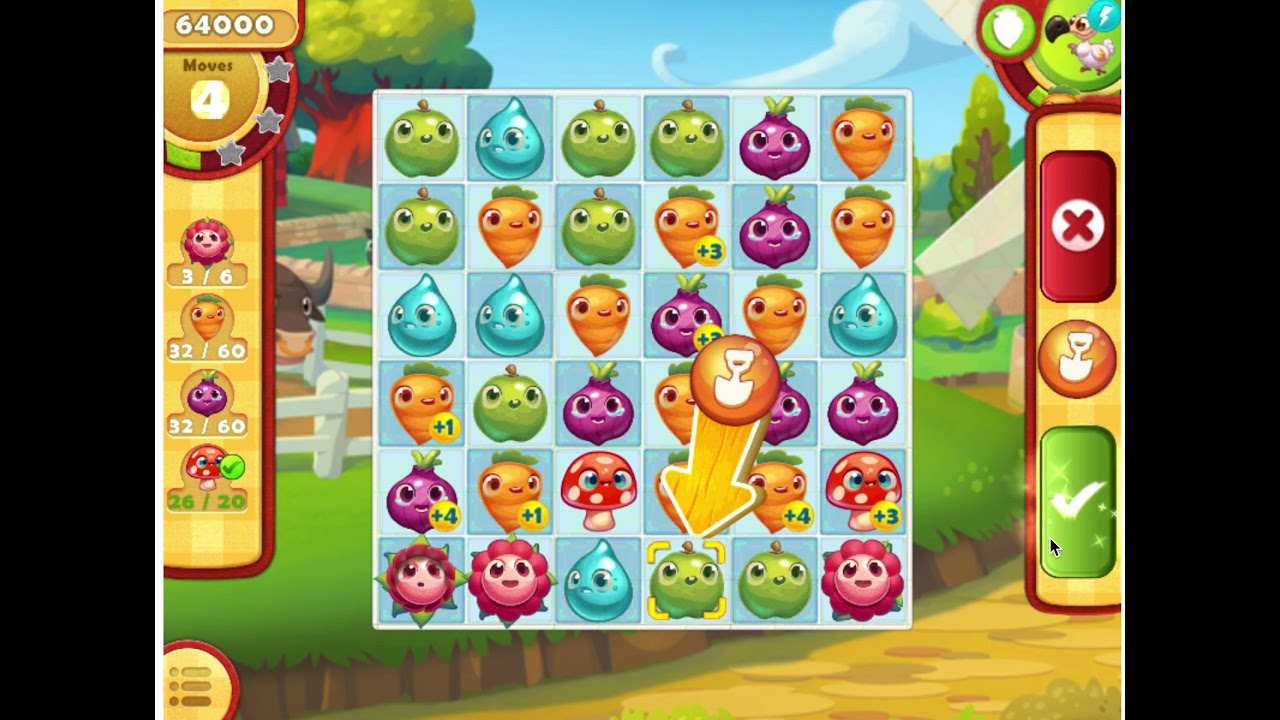 Farm Heroes Saga level 941   first level with mushrooms