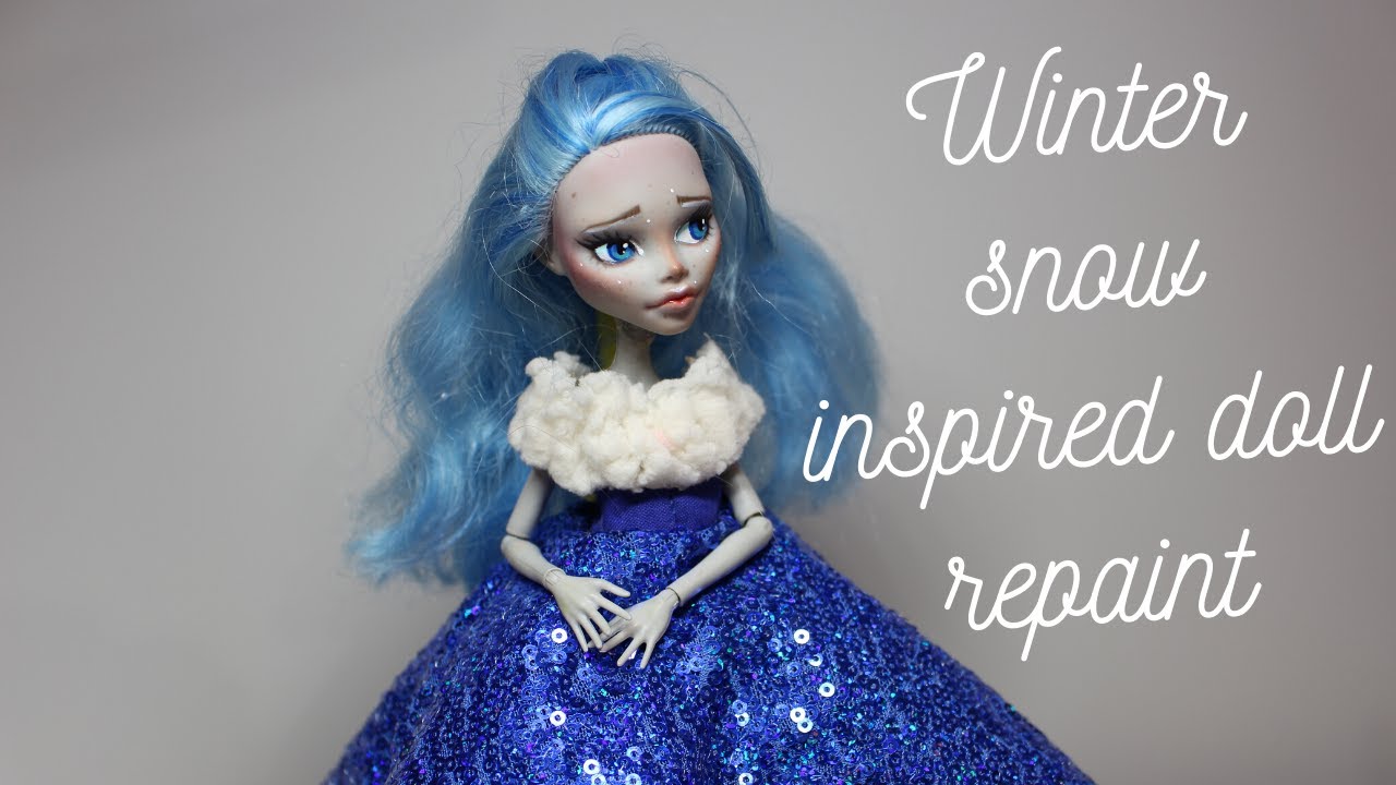 Winter Snow Inspired Doll Repaint| Sparkles