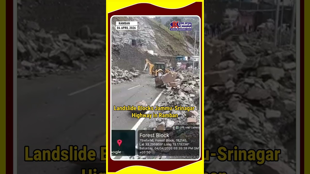 Landslide Blocks Jammu Srinagar Highway in Ramban