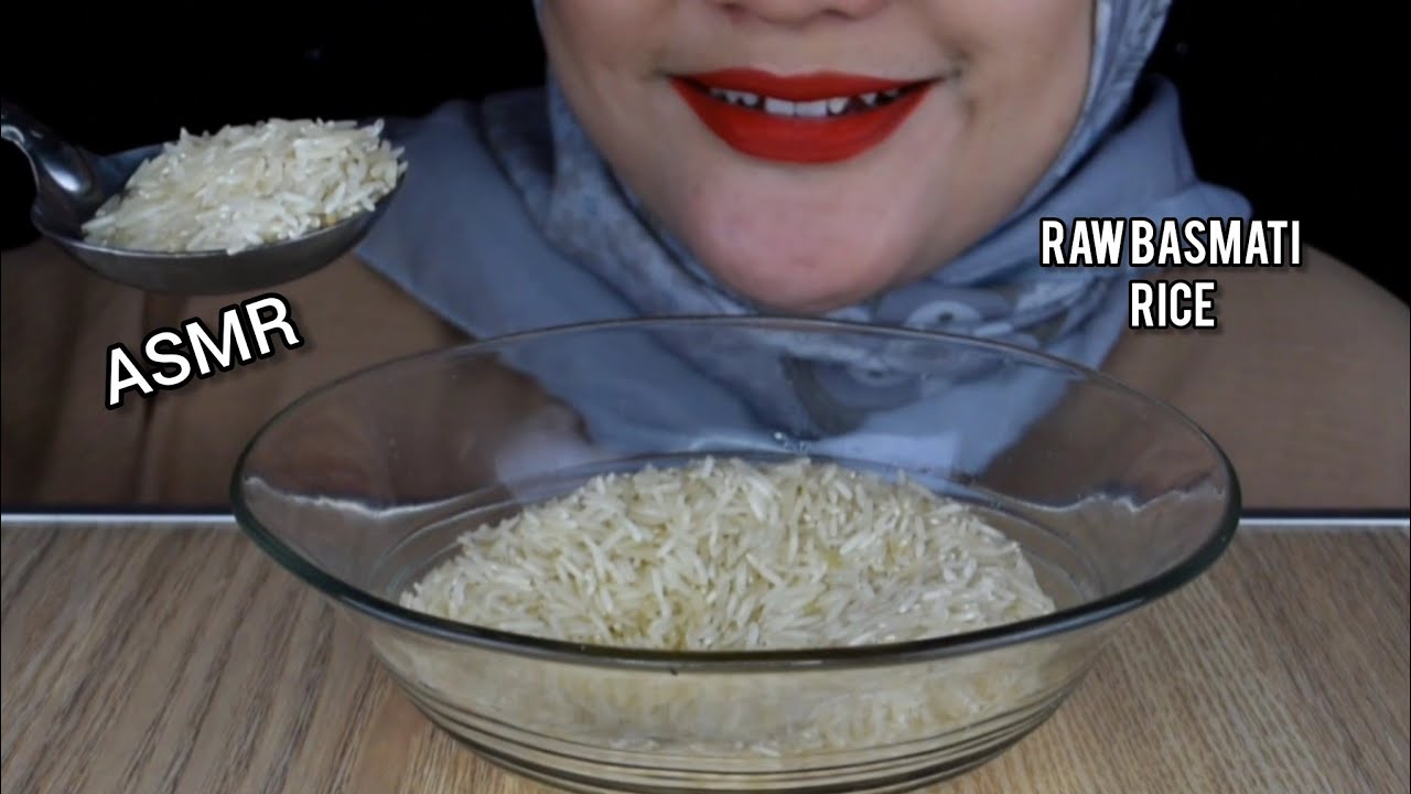 ASMR RAW RICE EATING|| RAW BASMATI RICE