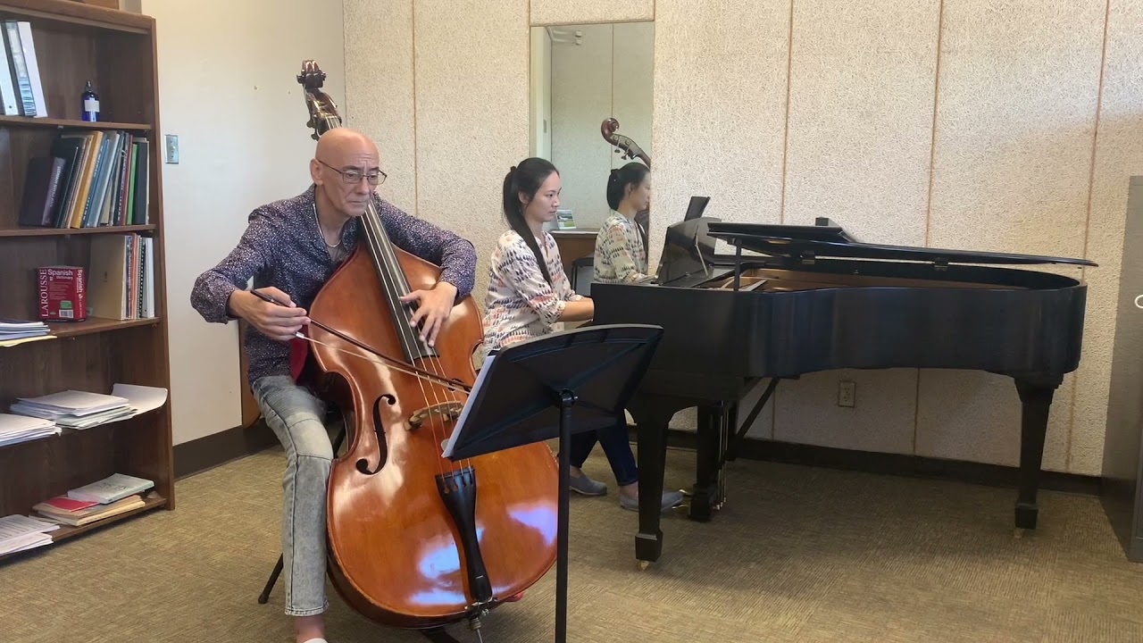 Beethoven violin sonata no  1 - Catalin Rotaru, double bass/Wan Ting Yu, piano