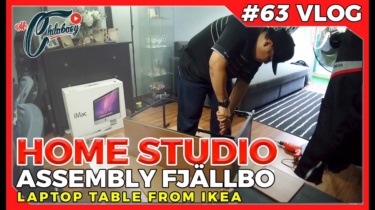 Youtube Home Studio Setup -  Assembly FJÄLLBO Laptop Table From IKEA