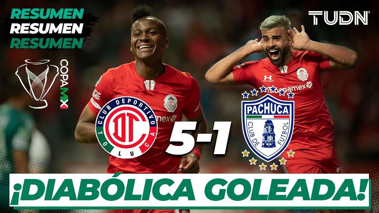 Resumen y Goles | Toluca 5 - 1 Pachuca | Copa Mx 2020 - Cuartos de Final | TUDN
