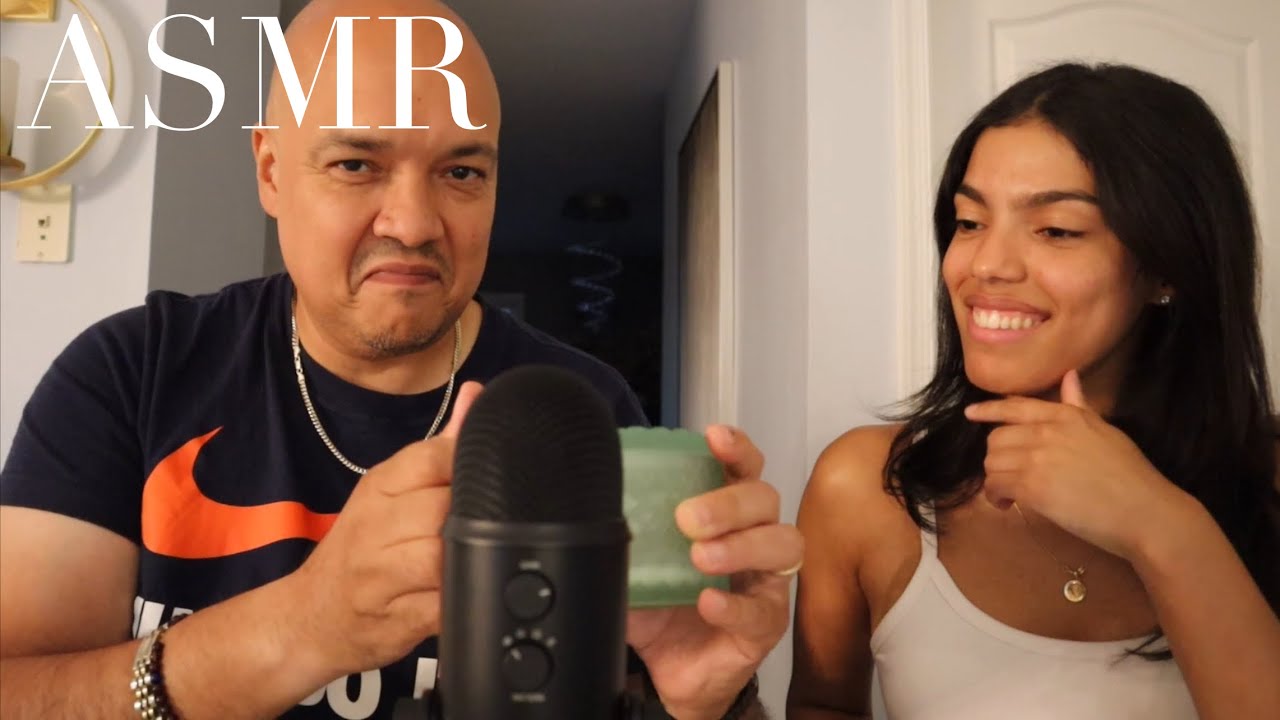 Dad tries ASMR for the first time!