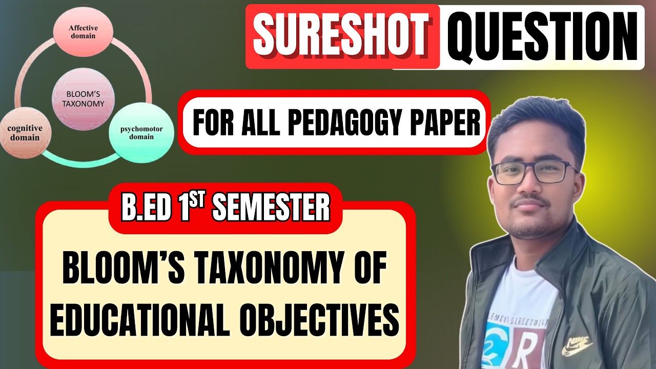 BLOOM’S TAXONOMY | MNEMONICS TRICKS  | B.ED 1ST SEMESTER | IMPORTANT LONG QUESTION | EASILY EXPLAIN