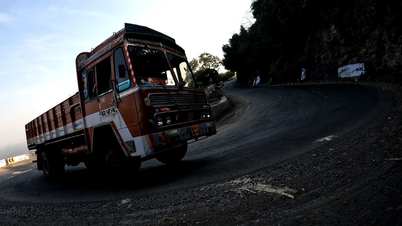 Load Lorry And KSRTC Bus Car Turning 27/15 Dhimbam Hairpin bend Hills Driving
