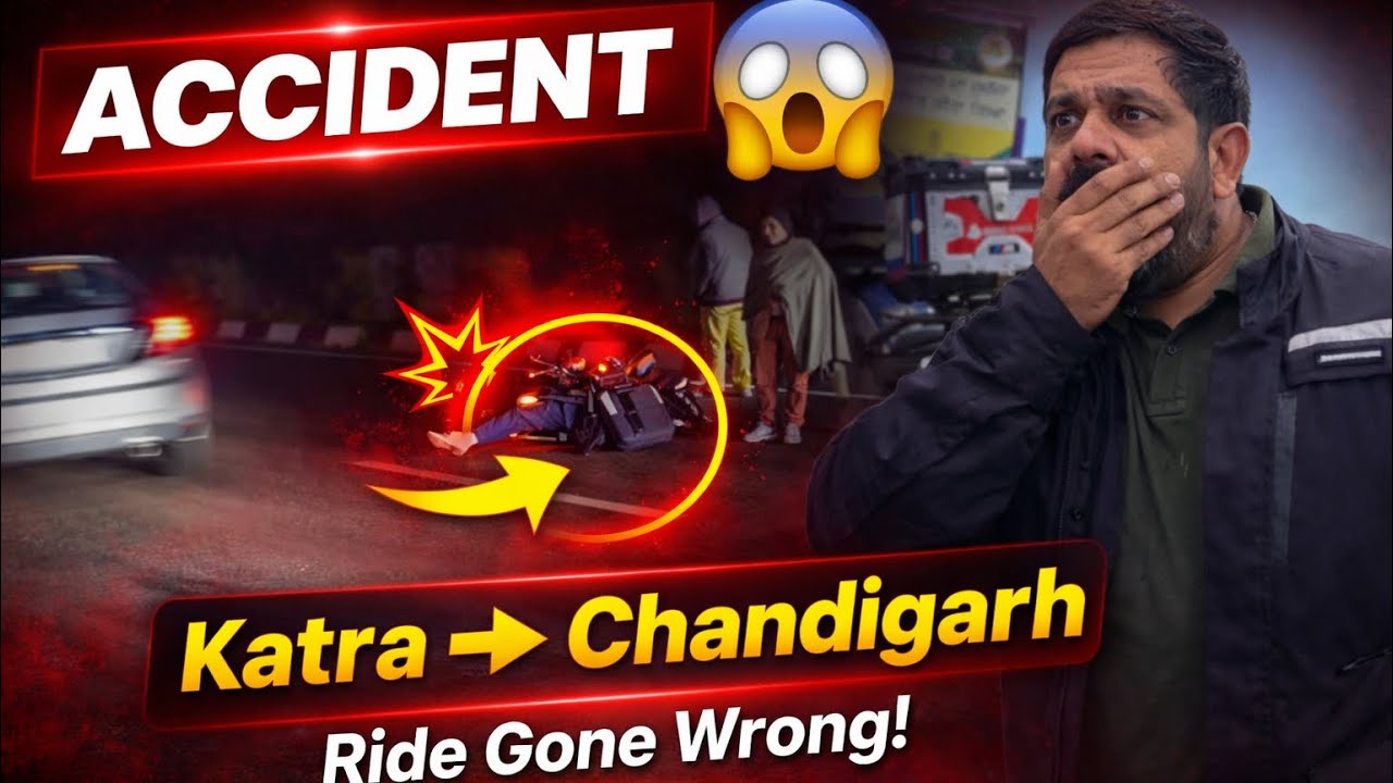 Truck wale ne thok di bike tagda accident | katra to chandigarh solo ride in 7.30 hrs | Day-4