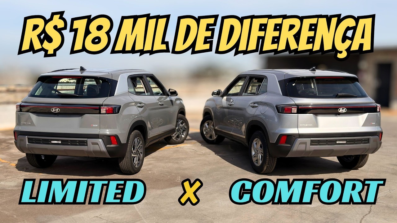 Hyundai Creta 2027: Comfort ou Limited, na sua opni&atilde;o qual o melhor custo-benef&iacute;cio?