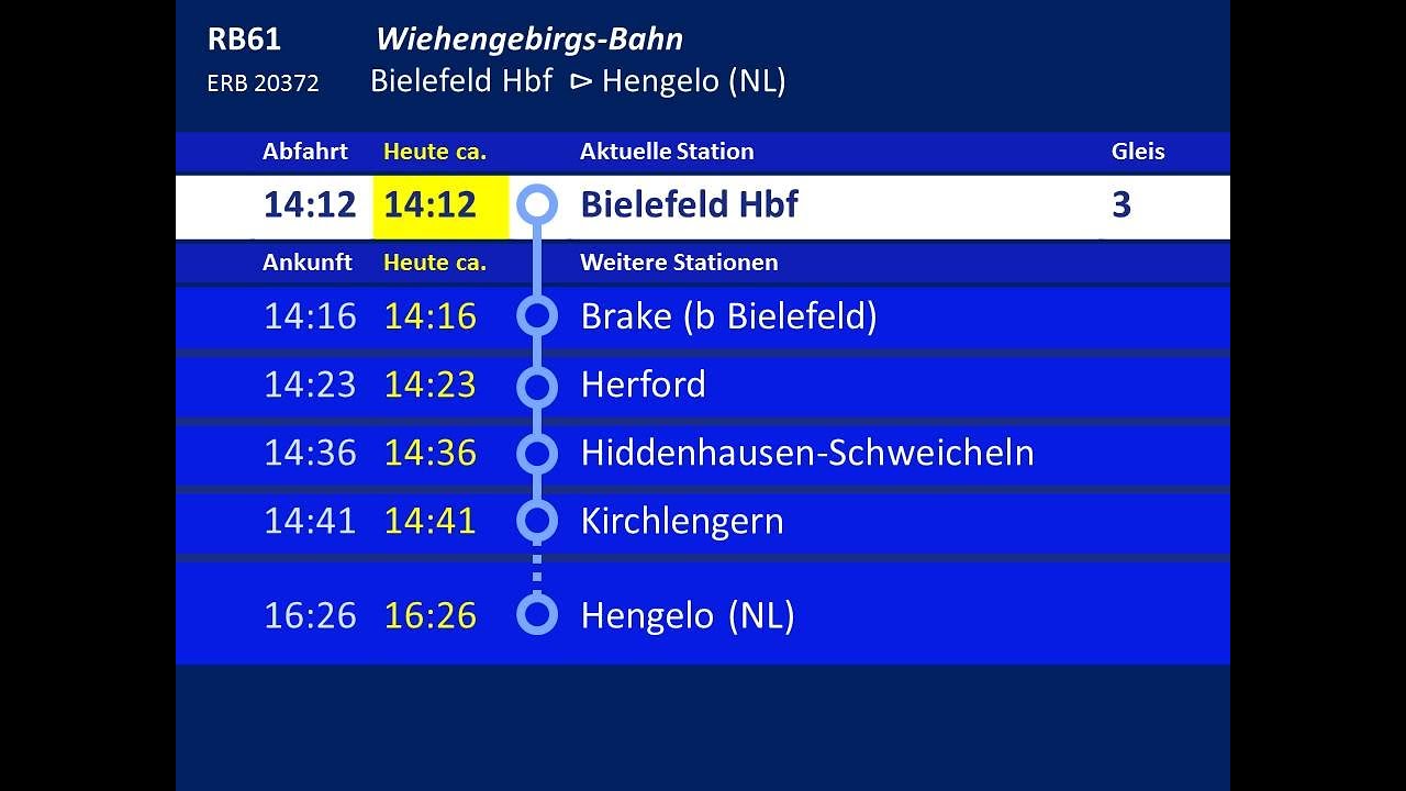 [ERB] Ansagen RB61 Bielefeld - Hengelo (NL)