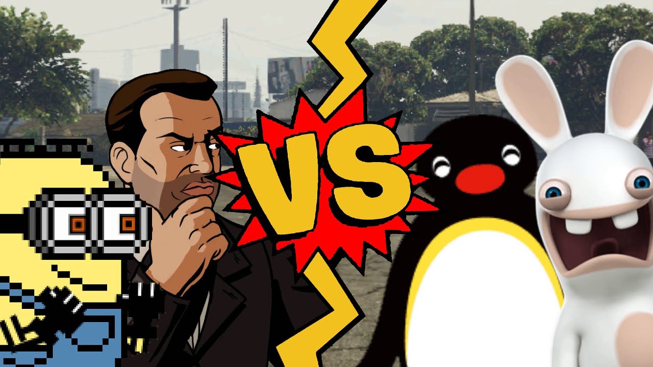 M.U.G.E.N Battles | Toni Cipriani/Dave the Minion vs Rabbid/Pingu