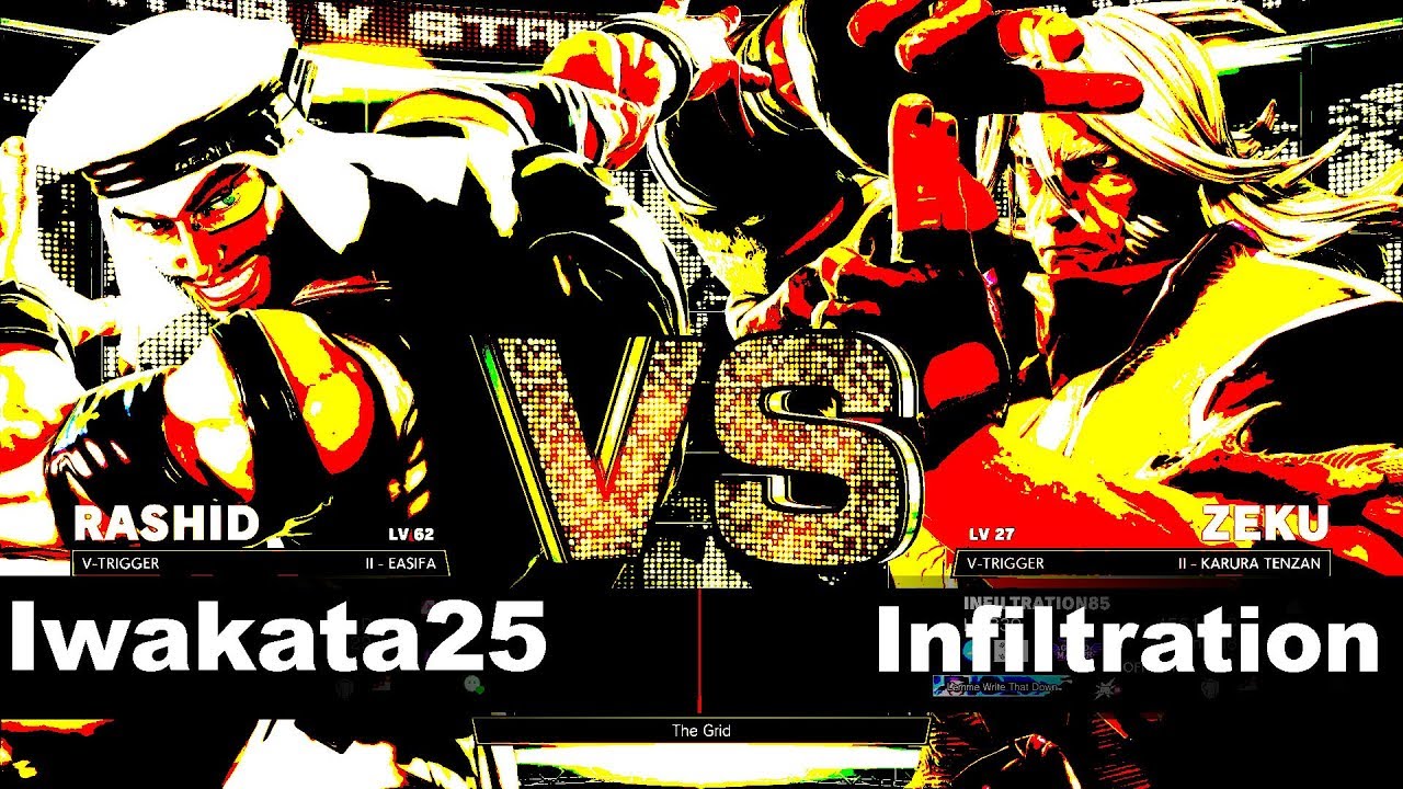 SFV/SF5 AE Iwakata 25 (Rashid) vs Infiltration (Zeku) Ranked match set