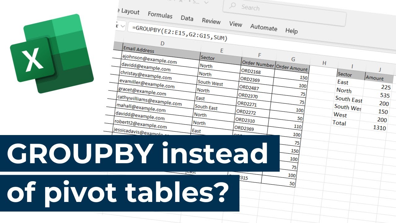 Microsoft Excel - Can the GROUPBY function replace pivot tables?