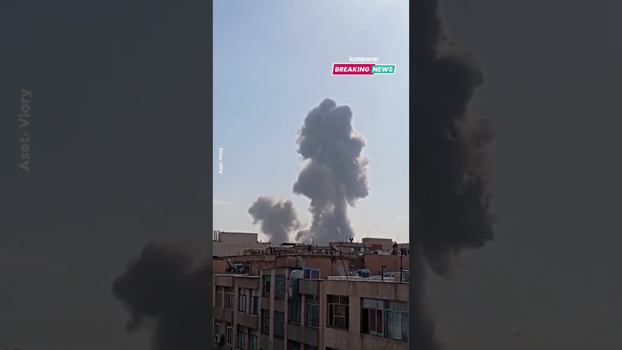 Teheran dihujani serangan AS dan Israel, kepulan asap membubung tinggi