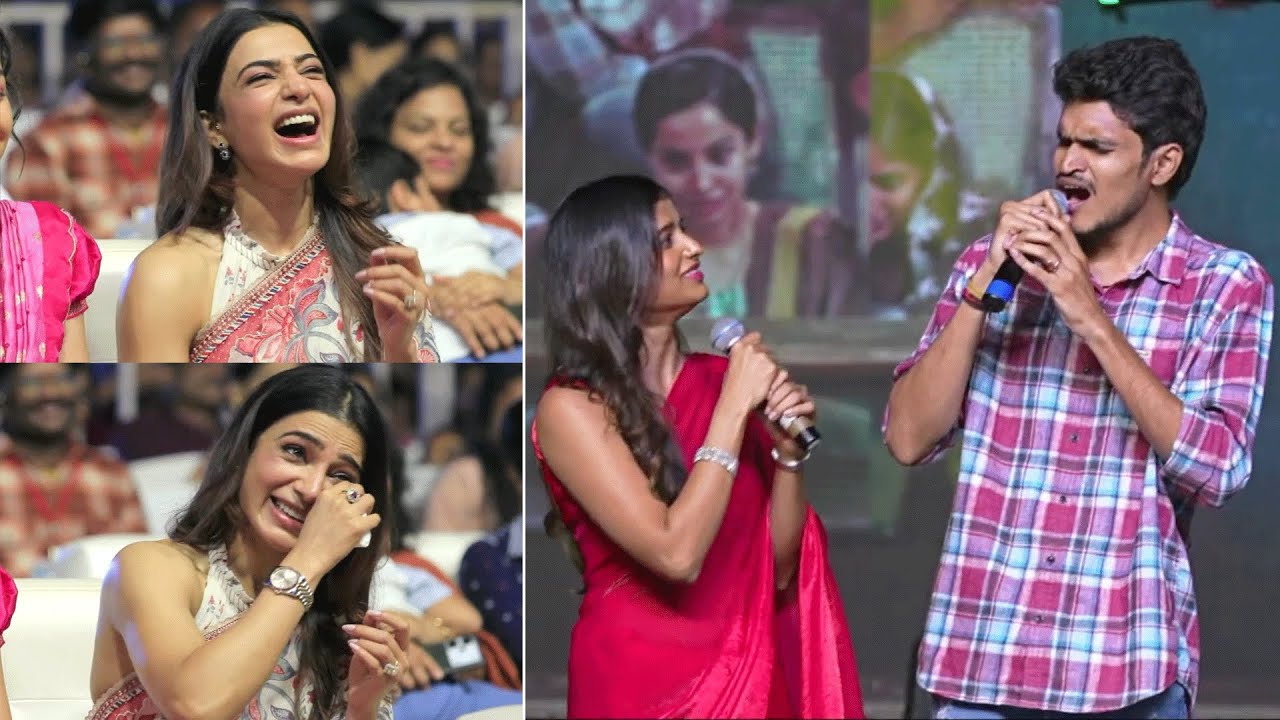 Actor Vamshi and Shalini Hilarious Singing at Subham Pre Release Event | Samantha