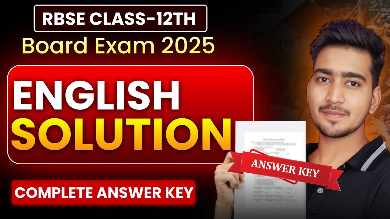 rbse board 12th english paper solution 2025, class 12 rbse board exam 2025 english paper answer key