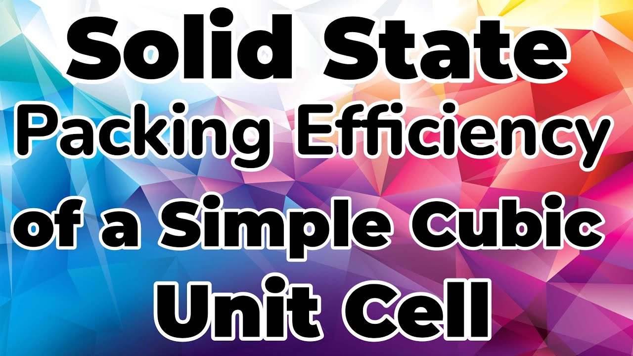 SS-10 /Simple Cubic Arrangement/Packing Efficiency of SC unit cell/#sdchemistry/Explanation in Tamil