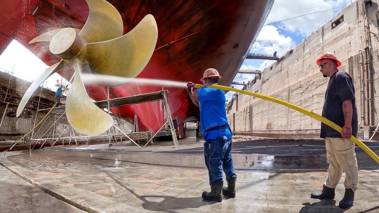 Inside Massive Dry Dock Repairing Billions $ Worth of US Navy Ships