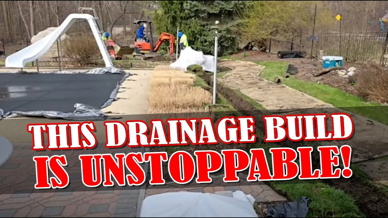 Yard Drain in a French Drain with Gutter Downspouts; 3 Great systems in 1 Trench