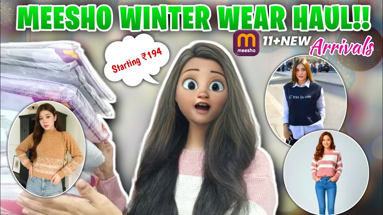 MEESHO winter wear haul☃️🥶❄️||meesho sweater, top & sweatshirt💖|| New arrivals starting at ₹194only