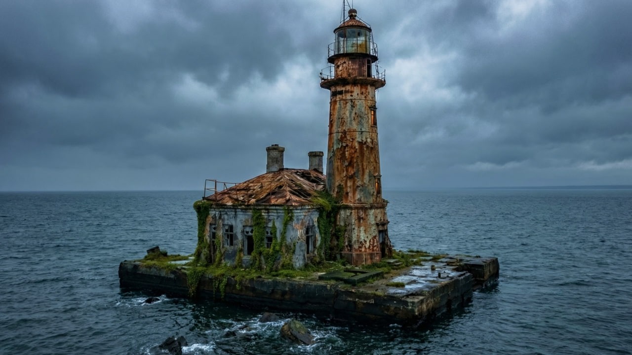 I Turned an Abandoned Lighthouse Into a Secret Ocean Home (ASMR)