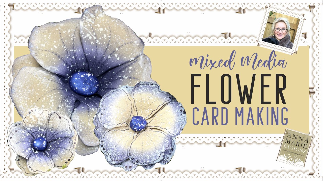 Super Easy Mixed Media Paper Flower #cardmaking #mixedmedia